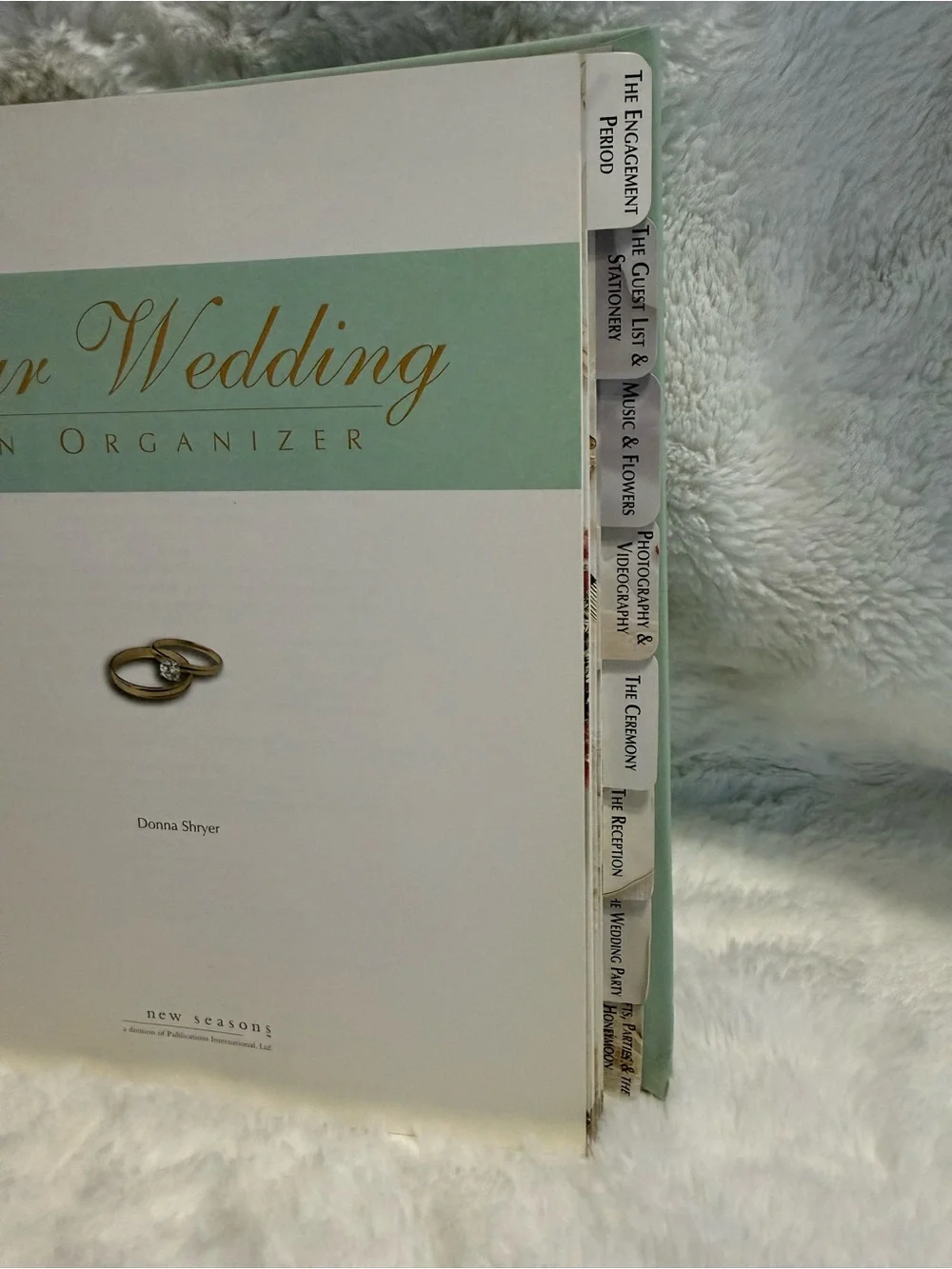 Vintage Our Wedding An Organizer - Pastel Blue Wedding Planner Hardcover Binder